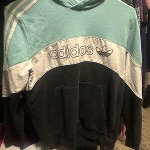 Adidas Teal and Black Sweatshirt
